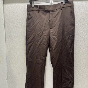 Séfr Women’s Mike Suit Trouser Pants – Sludge Brown Wool Blend, Size M